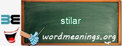 WordMeaning blackboard for stilar